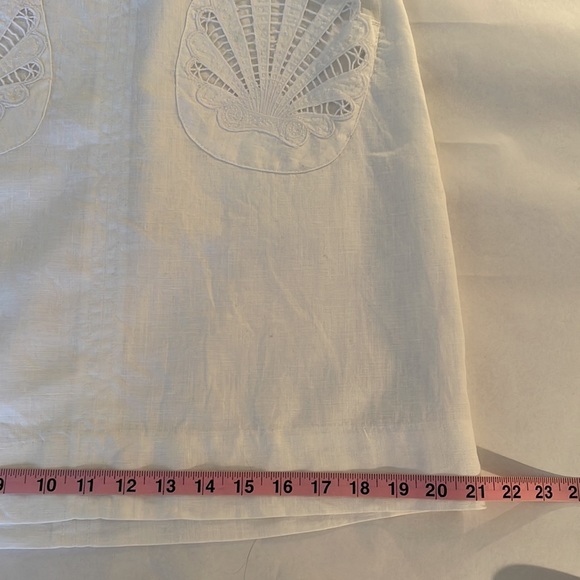 WHITE LINEN SUMMER SKIRT - Picture 7 of 12